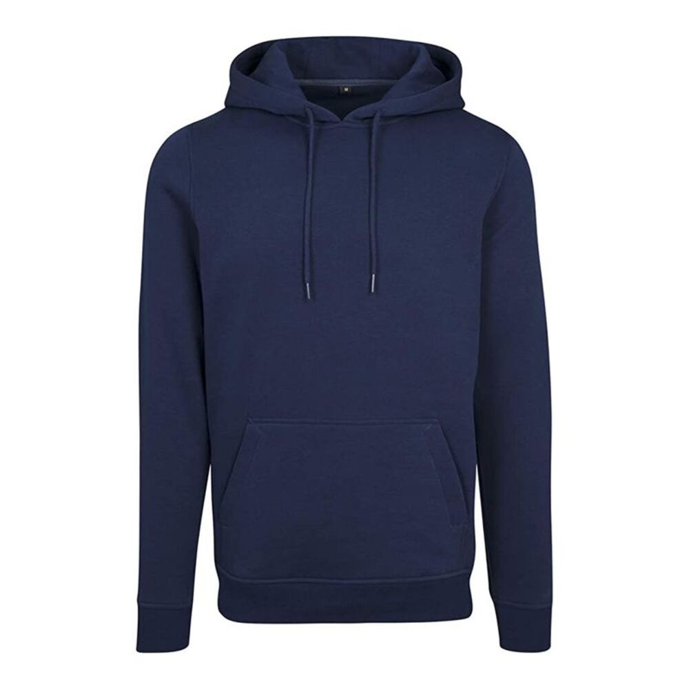 Build Your Brand Mens Heavy Pullover Hoodie / Light Navy